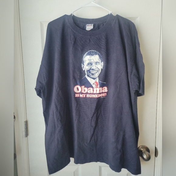 Anvil Other - Obama Is My Homeboy Short Sleeve Crew Neck T-shirt SZ 3XL
